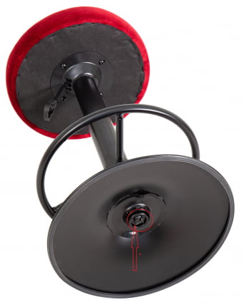 Табурет барный ДОБРИН БРУНО БЛАCК велюр Бордовый  МДЖ9-43 / DOBRIN BRUNO BLACK MJ9-43_2