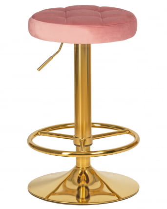Табурет барный ДОБРИН БРУНО ГОЛД (пудрово-розовый велюр (МДЖ9-32)) / DOBRIN BRUNO GOLD (MJ9-32))_0