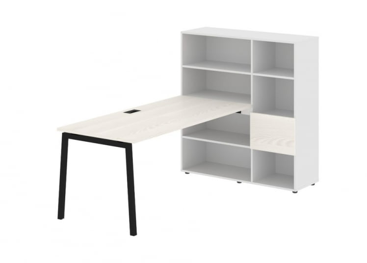 Рабочая станция ЕДИС ЕЛРСТ 1217 Ясень Траун Черный Белый / EDIS ELRST_0