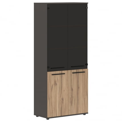 Шкаф комбинированный ЕДИС ЕХCС 85.2 Дуб Денвер светлый Черный Мокко / EDIS EHCS_0