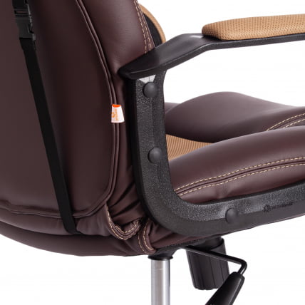 Кресло ДРИВЕР (22) кож/зам/ткань, коричневый/бронза, 36-36/ТВ-21 / DRIVER 36-36/TW-21_12