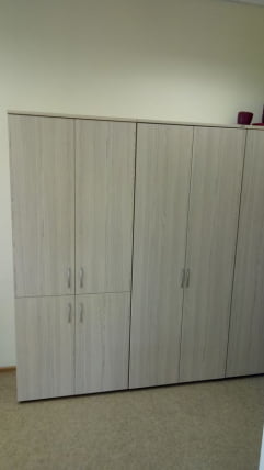 Шкаф высокий закрытый Глассй 6.19.131 Туя / Glassy_4