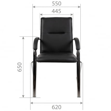 Комплект офисных кресел CХАИРМАН 851 экокожа Черный / CHAIRMAN_5