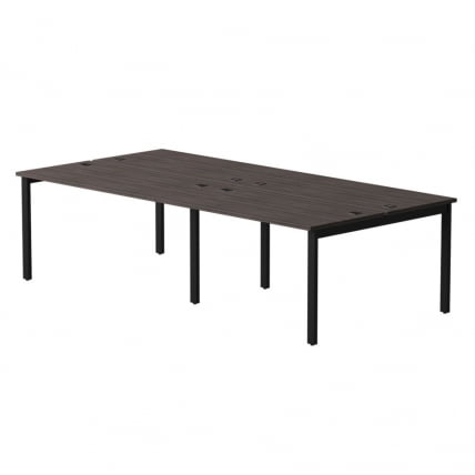 Бенч-система на 4 места на металлокаркасе, опоры 45 гр Еверпроф ЕВО 254С015 (2360) Дуб Пасадена Черный / Everprof EVO 254S015_0