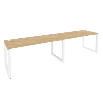 Рабочая станция на О-образном м/к ОНИКС О.МО-РС-2.4.7 Тиквуд Светлый/Белый / ONIX O.MO-RS-2.4.7_0