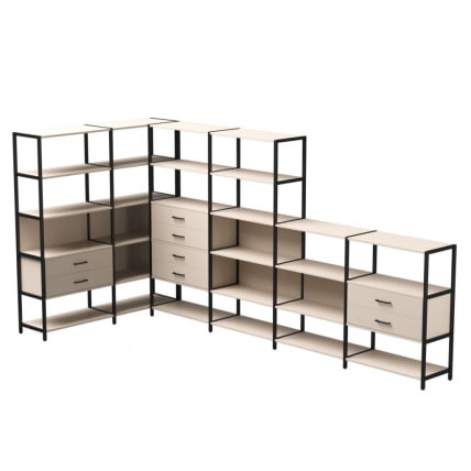 Набор стеллажных систем Еверпроф ЕВО №18 Кашемир Черный / Everprof EVO_0