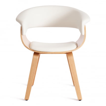 Стул ВИМТА (мод.8021) дерево / экокожа, 69х56х77 см, натуральный/белый / VIMTA (mod.8021)_4