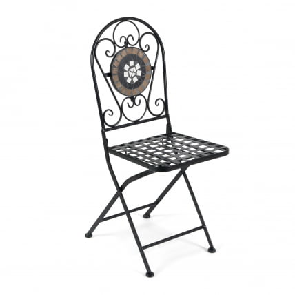 Стул Сеcрет де Маисон ВИCЕНЗА (мод. ПЛ08-7451РВ) металл, 36*35*91 см, черный /плитка калейдоскоп / Secret de Maison VICENZA (mod. PL08-7451RV)_0