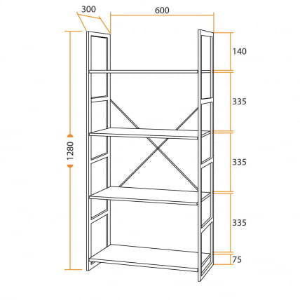 Стеллаж ВС-01 бурнт / WS-01 burnt_5