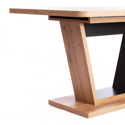 Стол обеденный ВОКС ЛДСП, 132-172кс85кс75,5 см, Дуб артисан/Графит / VOX 132-172x85x75,5_11