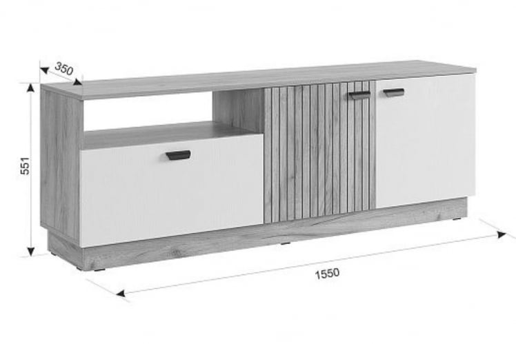 Тумба Моди МГМ-03 дуб крафт золотой/белое дерево / MGM-03_10