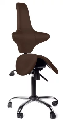 Кресло-седло со спинкой ЕЗСоло Баcк Коричневый / EZSolo Back_0