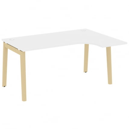 Стол эргономичный левый ОНИКС ВООД ОВ.СА-4(Р) Белый Бриллиант/Светлый / ONIX WOOD OW.SA-4(R)_0