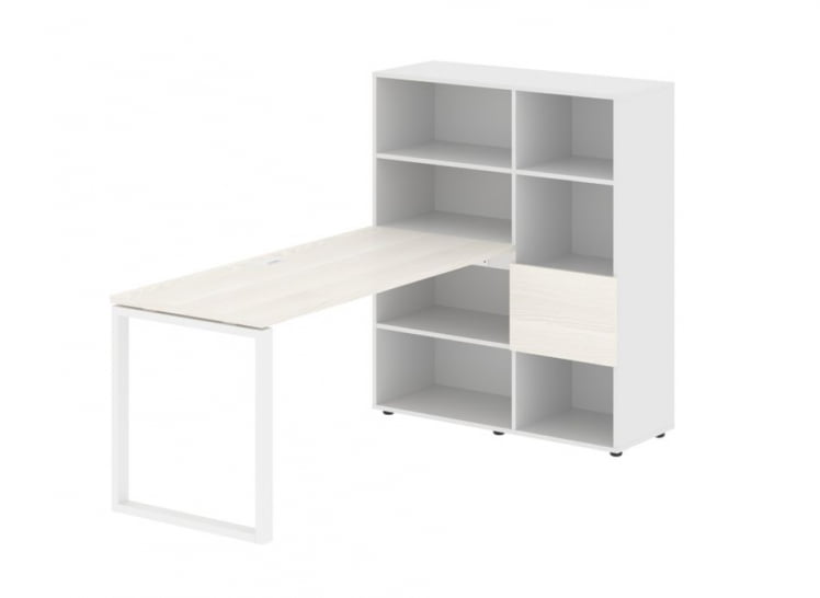 Рабочая станция ЕДИС ЕКРСТ 1115 Ясень Траун Белый Белый / EDIS EQRST_0