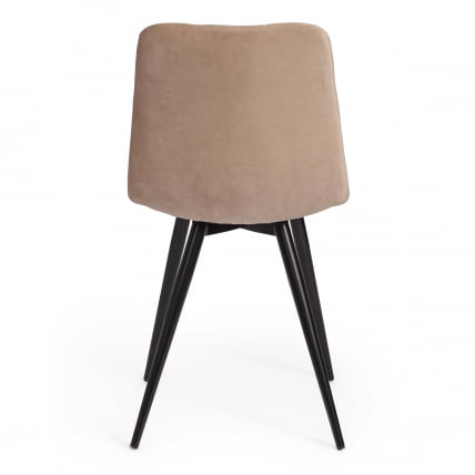 Стул CХИЛЛЙ (мод. 7095-1) ткань/металл, 45кс53х88 см, высота до сиденья 50 см, бежевый баркхат 5/черный / CHILLY (mod. 45x53х88 barkhat_3