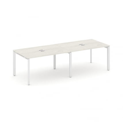 Стол переговорный Стайл Проджект SN-59P.SPRG-012 Дуб Наварра/Металл Белый 2360*980*750_0