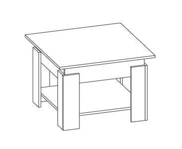 Стол журнальный СН045 Дуб молочный/Венге / SN045_1