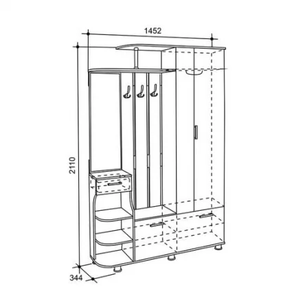Прихожая Барселона-2 Вишня оксфорд_1