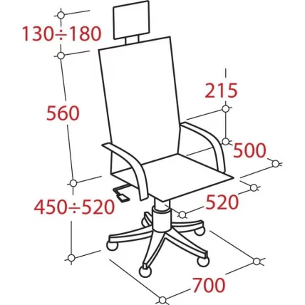 Кресло руководителя ЕЧаир-ПИCАССО-Е 322023 Черное / EChair-PICASSO-E_4