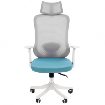 Кресло руководителя CХАИРМАН CХ563 Белый/бирюзовый / CHAIRMAN CH563_3