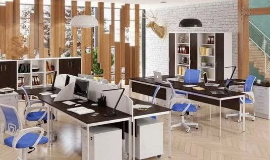 Стол прямой ИМАГО-С СП-4С венге магия белый полуматовый / IMAGO-S СП-4S_1