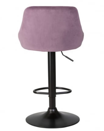 Стул барный ДОБРИН ЛОГАН БЛАCК (пудрово-сиреневый велюр (МДЖ9-52)) 2 шт / DOBRIN LOGAN BLACK (MJ9-52))_5