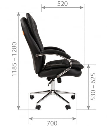 Кресло руководителя CХАИРМАН 795 кожа Черный / CHAIRMAN_4