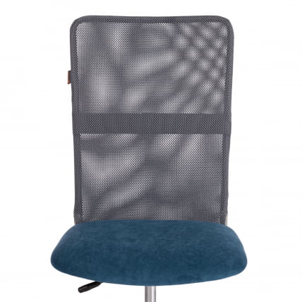 Кресло СТАРТ флок/ткань, синий/серый, 32/В-12 / START 32/W-12_5