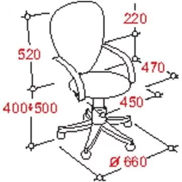 Кресло ЕЧаир-203 ПТВ нет 289487 Черно-синее / EChair-203 PTW net_1