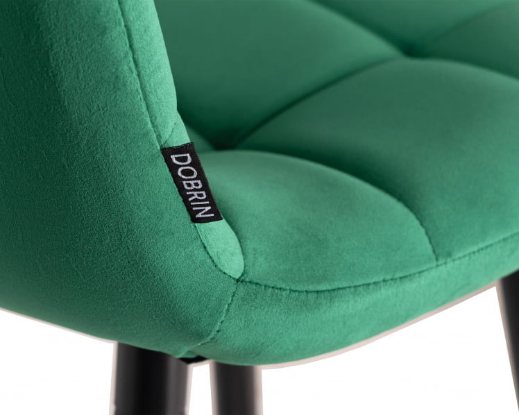 Стул полубарный ДОБРИН ОЛИВИА (черные матовые ножки, зелёный велюр (108-64)) / DOBRIN OLIVIA_7