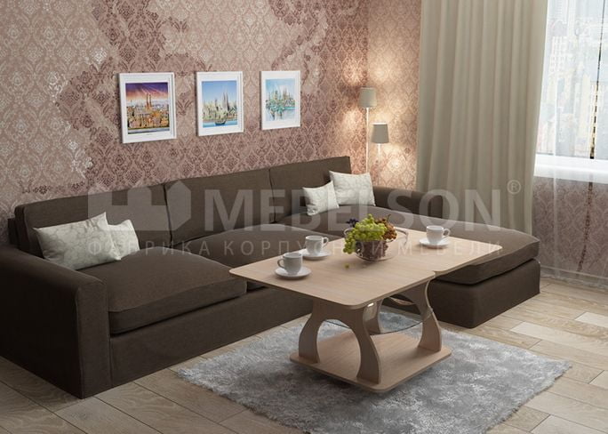 Стол журнальный Купер модуль 01 Дуб млечный_4