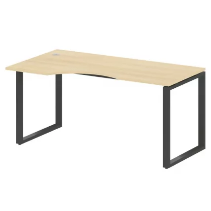 Стол криволинейный левый на О-образном м/к МЕТАЛ СЙСТЕМ БО.СА-1 Л Акация/Антрацит / METAL SYSTEM_0