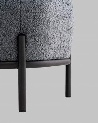 Пуф Стоун П букле Флуффй темно-серый / Fluffy_6