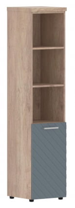 Шкаф колонка с глухой малой дверью и топом (правый) Торр ЛУКС ТЛХC 42.5 Р Дуб Каньон Серо-голубой / Torr LUX TLHC R_0
