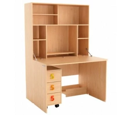 Стол-трансформер Для отличника вишня оксфорд_2