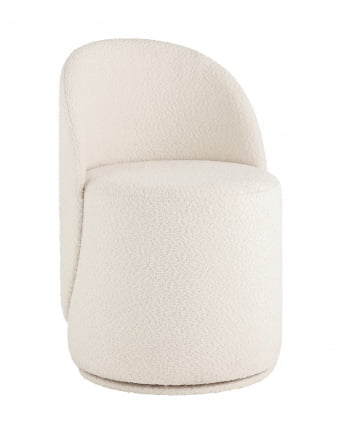 Пуф Лореен вращающийся букле Белый / Loreen_0