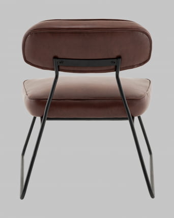 Кресло Кате нев ткань экокожа бордово-коричневый / Kate new_4