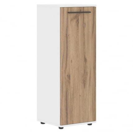 Шкаф-колонка с глухой средней дверью ЕДИС ЕМCС 42.1 Дуб Денвер светлый Мокко Белый / EDIS EMCS_0