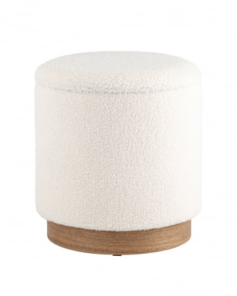 Пуф с ящиком Холли С Тедди белый / S_0