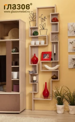 Стеллаж Твист Ясень шимо светлый / Twist_0