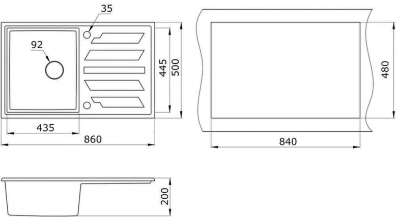 Кухонная мойка ГРАНУЛА 8601 Пирит / GRANULA_2
