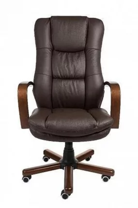 Кресло для руководителя АВ 123 Шоколад на дереве / AV_1