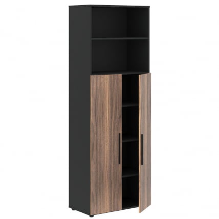 Шкаф с глухими средними дверьми ВЕЛИОН ВЕНЕЕР ВРХCС 80.6 Американский орех Яшма черная / VELION VENEER VRHCS_1