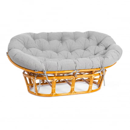 Диван МАМАСАН/МАМАСАН 23/02 В /с подушкой/ 169х102х80 см, Пекан (орех), матрац 182х119 см, ткань серо-бежевая 3М 16/2 / MAMASAN/МАМАСАН W Pecan_0