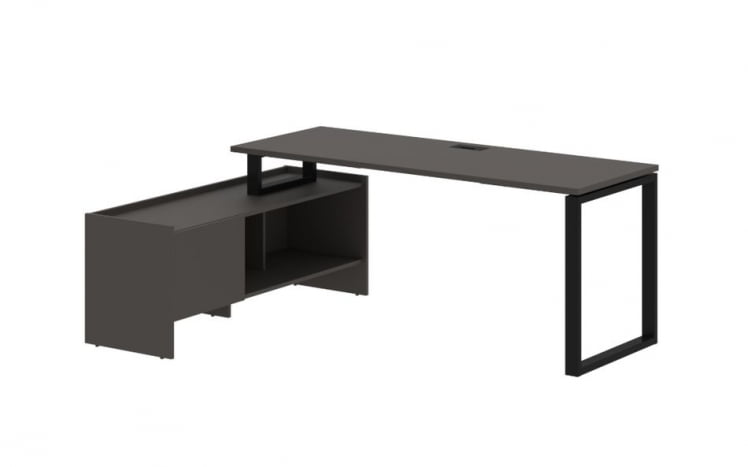 Стол с тумбой ЕДИС ЕКCТ 19614 Мокко Черный / EDIS EQCT_0
