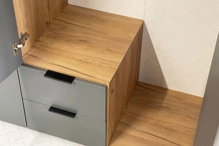 Шкаф трехдверный Адам МСА-04 дуб крафт золотой/графит / MSA-04_7