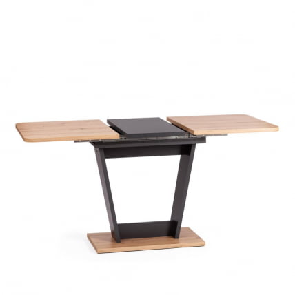 Стол обеденный ФОКС раздвижной ЛДСП, 68.6кс110-145кс75 см, Дуб артисан/Графит / FOX 68.6x110-145x75_3