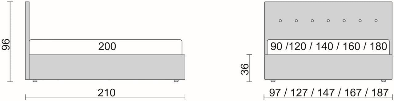 Кровать Амели Коричневая / Ameli_1