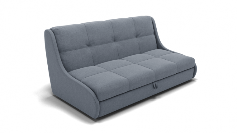 Диван Куба 1400 (ЗР) Цвет фасада: Серый; Тип: Прямой; Материал фасада: Металл/Велюр_0