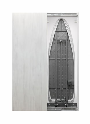 Шкаф со встроенной гладильной доской Ирон Слим Еко (левый, купе) Беленый дуб / Iron Slim Eco_0